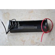 1 x Black Plastic Box/Holder For 18650 Battery with wire leads