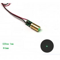 6mm 520nm 1mw Small Size Green Laser Module Point Laser Module Class II Safety Laser
