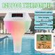 New Floating type Water Temperature Gauge Swimming Pool Indoor and Outdoor Thermometer Solar LED Digital Water Temperature Gauge With RGB Ambient Light for Spa/Hot Tub/Fish Tank